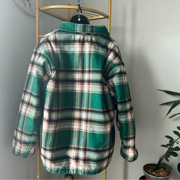 TNA Coach of the Year gorgeous Green Plaid oversized puffer Jacket size S - Picture 5 of 9